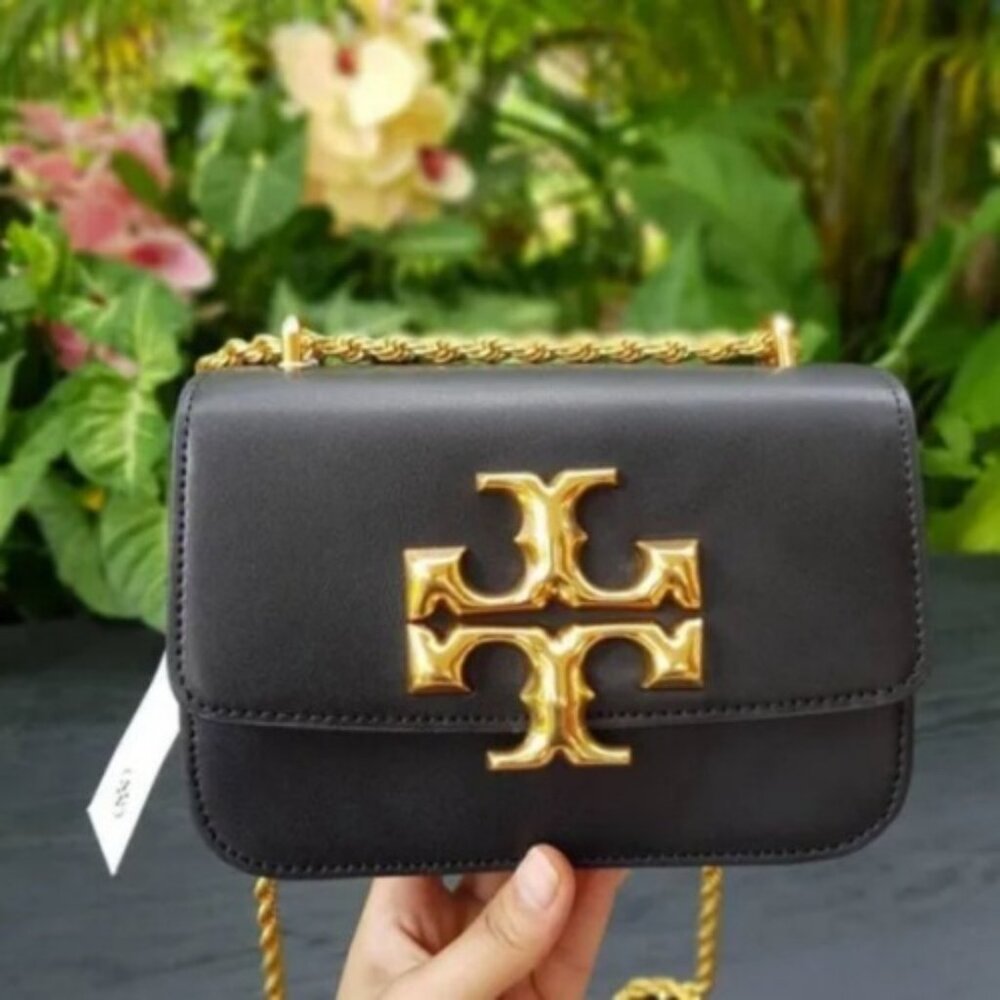 Refined Tory Burch Black Flap Shoulder Bag - Picture 6 of 8